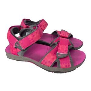 Merrell Surf Strap Sandal Girls 4M Pink Textile Upper Hook &‎ Loop Open Toe